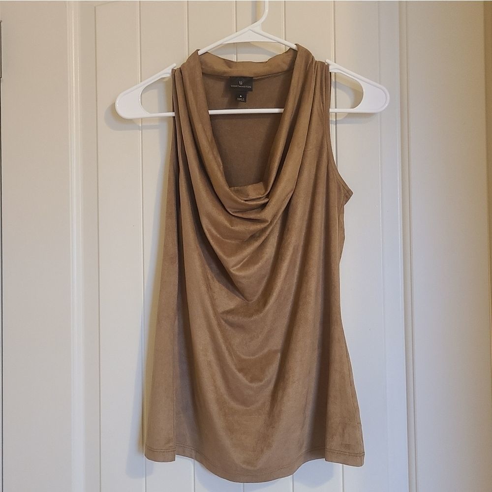 Beautiful Worthington tan Suede top, Size Small